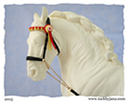 Spanish presentation halter for model horses made by Jana Skybova
